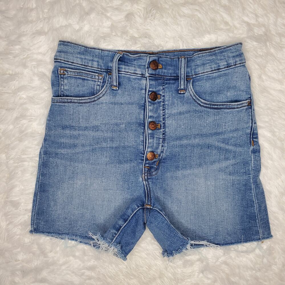 Madewell High Rise Distressed Denim Shorts 27 / 4